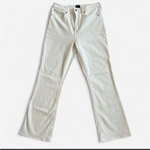 J. Crew Cream High-Rise Flare Crop Jeans NWOT Size 29T